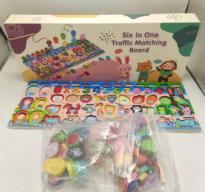 KidzLearn – 6-in-1 Traffic Matching & Counting Board